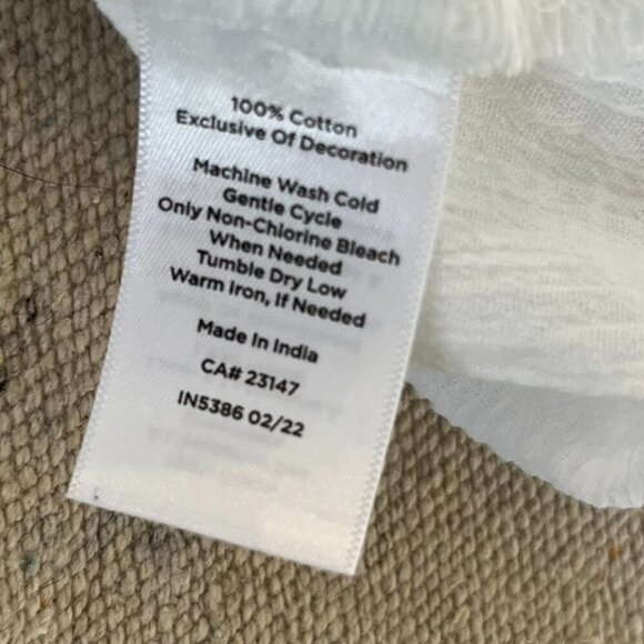 Talbots Woman's Plus-Size Crinkle Gauze Embroider Bohemian Hippie Tunic Sz 2x - Picture 9 of 10